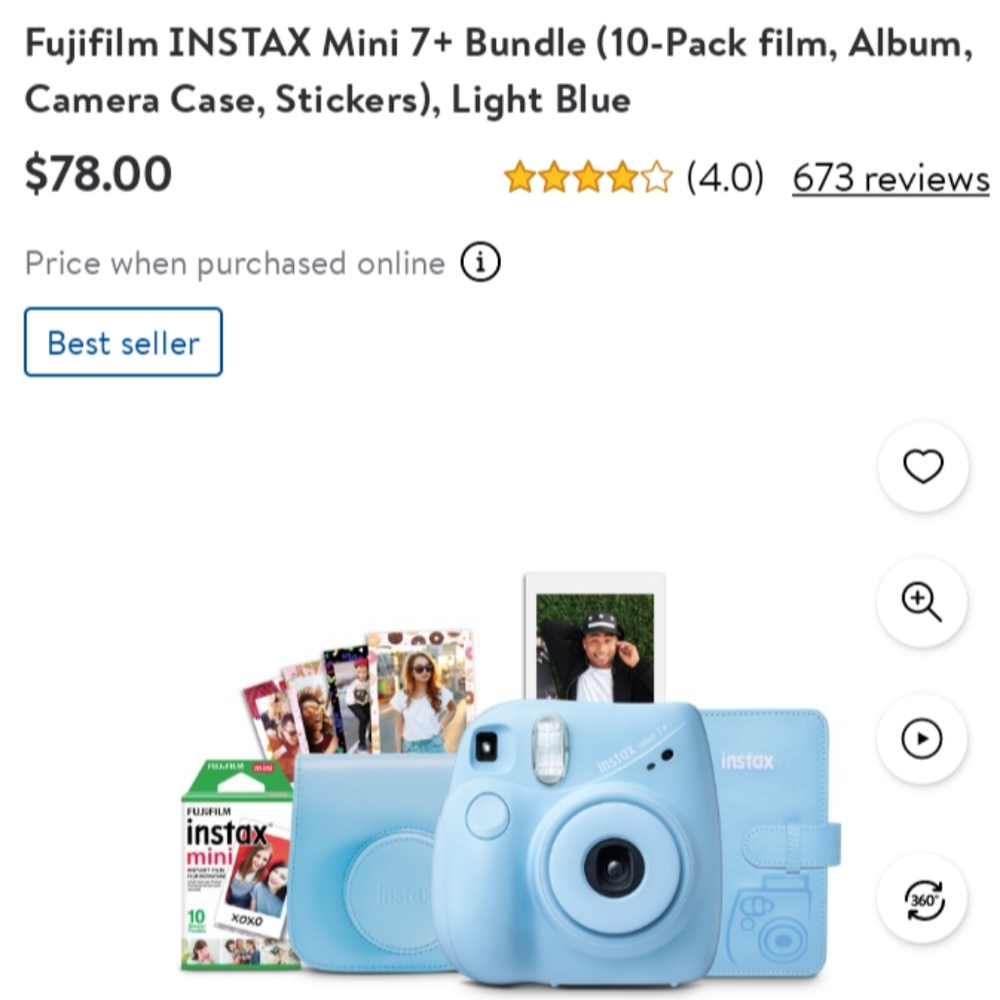 Fuji film mini 7 camera bundle